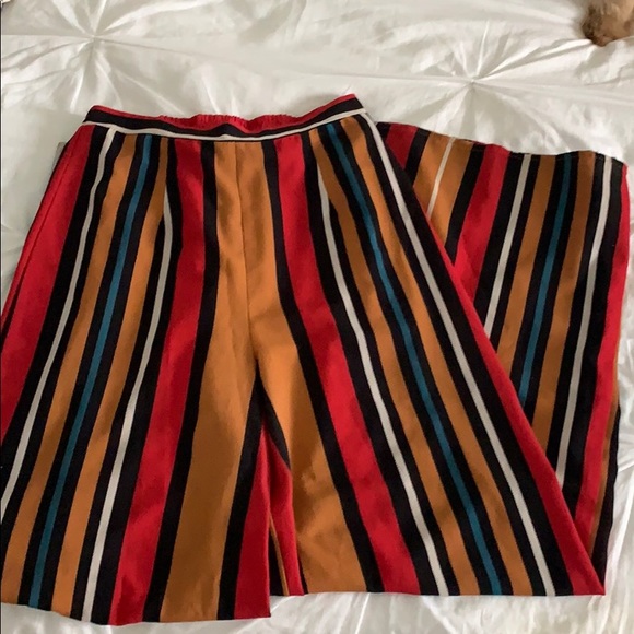 Striped wide leg flowy pants - Picture 1 of 2